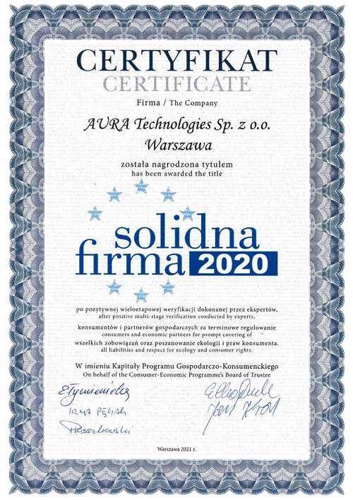 AuraTech - Solidna firma 2020