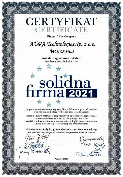 AuraTech - Solidna firma 2021